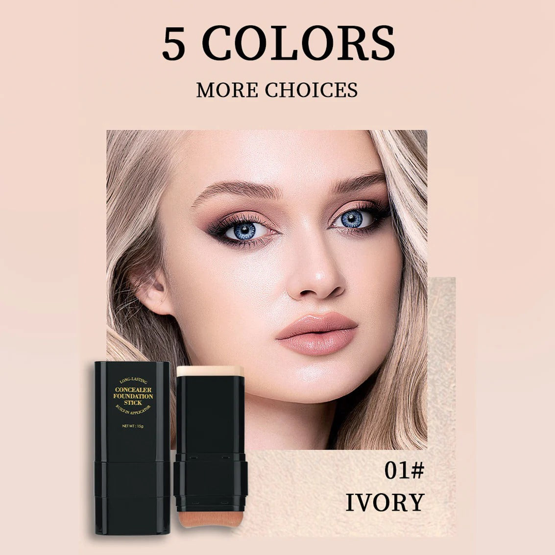 Dual-Ended Foundation & Contour Stick – Lightweight, Long-Wear Concealer