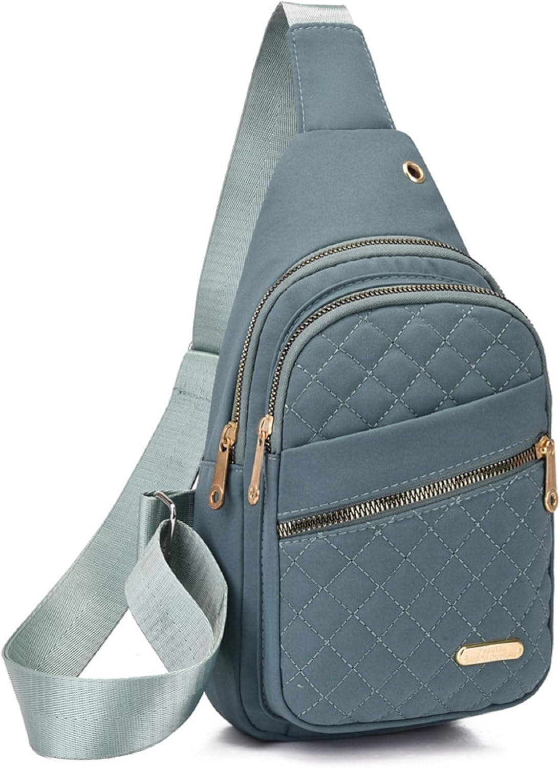 Solid Color Quilted Fanny Pack, Casual Cross Body Bag for Women Men, Chest Bag Daypack