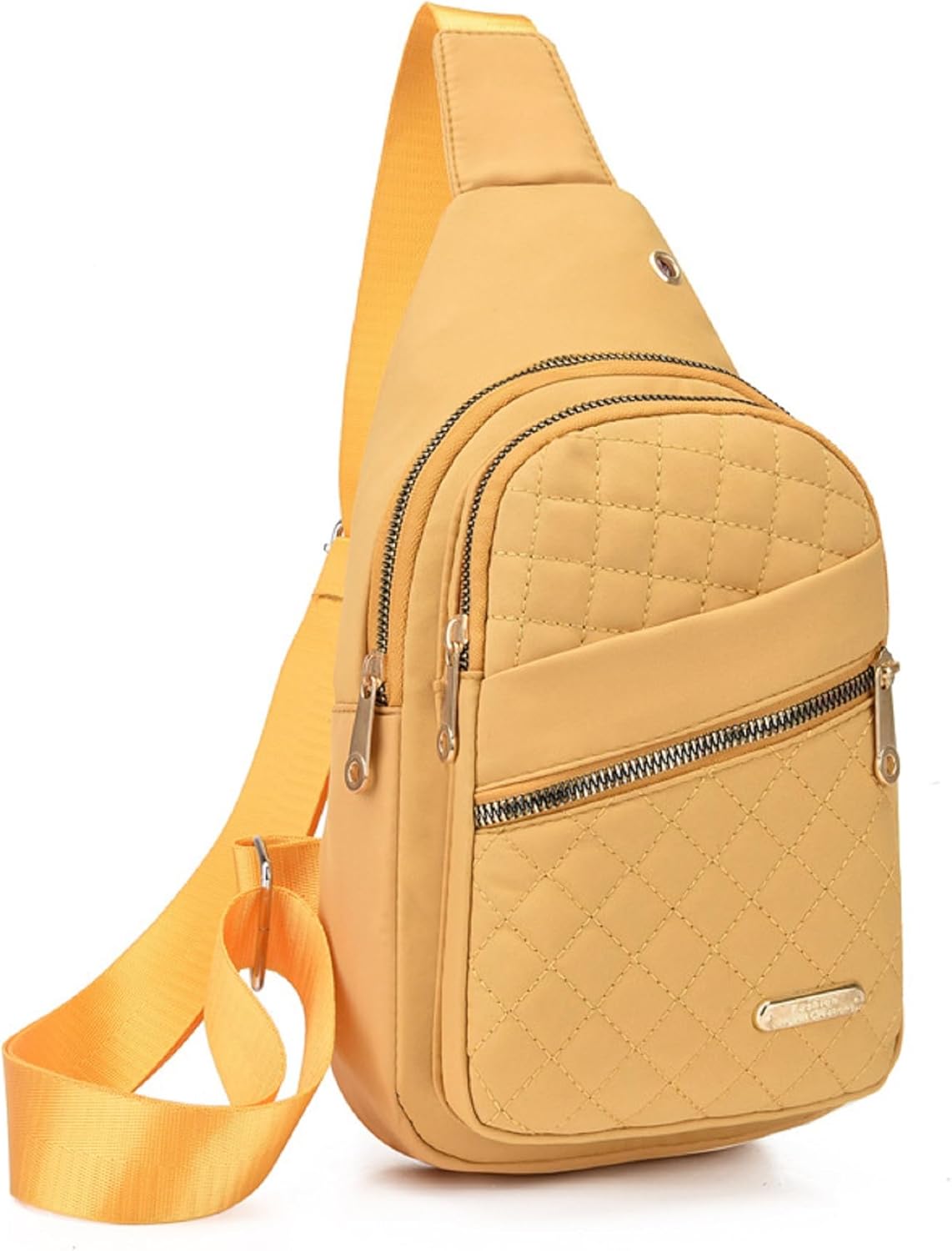 Solid Color Quilted Fanny Pack, Casual Cross Body Bag for Women Men, Chest Bag Daypack