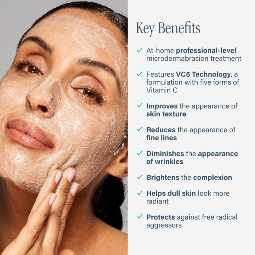 Cosmetics DermAppeal Microdermabrasion BeautyTreatment w/ V5 Crystal Technology Facial Exfoliate Tube - Powerful Microdermabrasion Skincare Treatment for All Skin Types Brightening Exfoliating Moisturizing Chemical Exfoliant