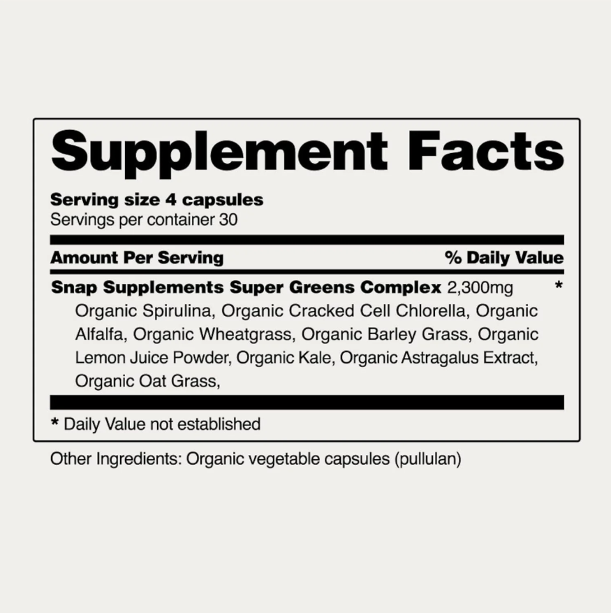Supplements Organic Spirulina and Chlorella Capsules | Chlorophyll and Protein Rich Blue Green Algae Superfood Supplement for Energy and Immune Support, Vegan, Non GMO, Greens Blend, 120 Capsules