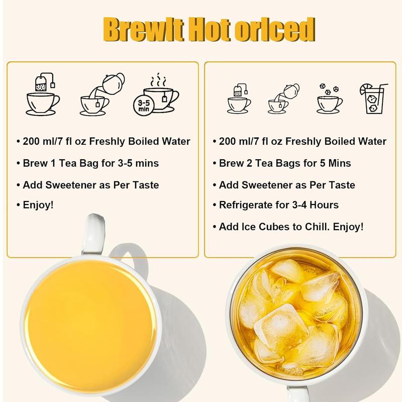 Turmeric Ginger Cinnamon Tea – 120 Bags | 100% Natural Herbal Blend for Wellness & Digestion
