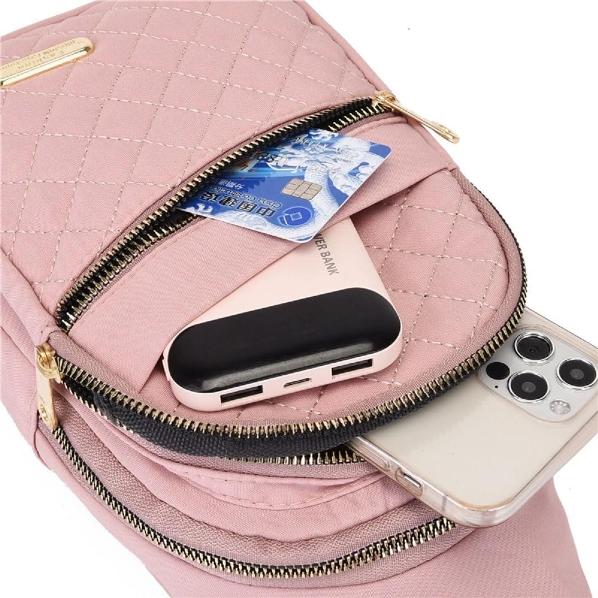 Solid Color Quilted Fanny Pack, Casual Cross Body Bag for Women Men, Chest Bag Daypack