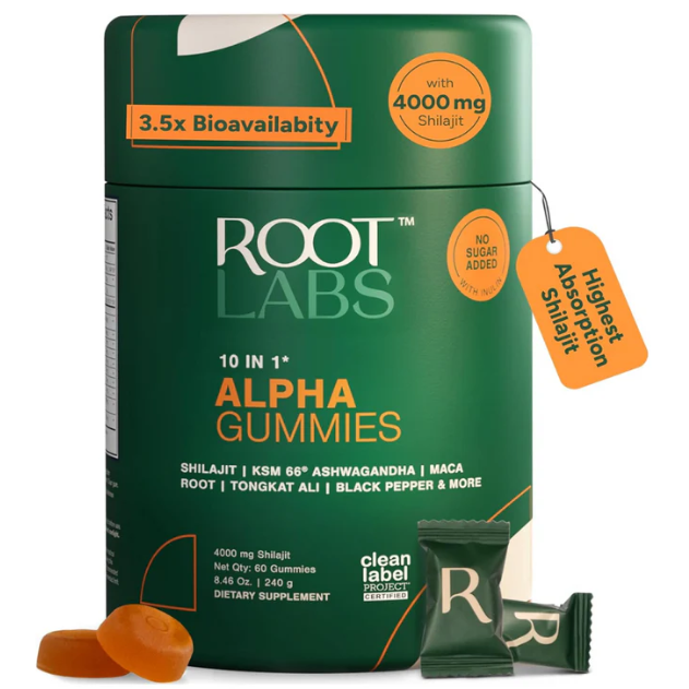 10-in-1 Shilajit Gummies (4000mg)|Tongkat Ali, Maca, 75% Fulvic Acid | Sugar-Free & Vegetarian