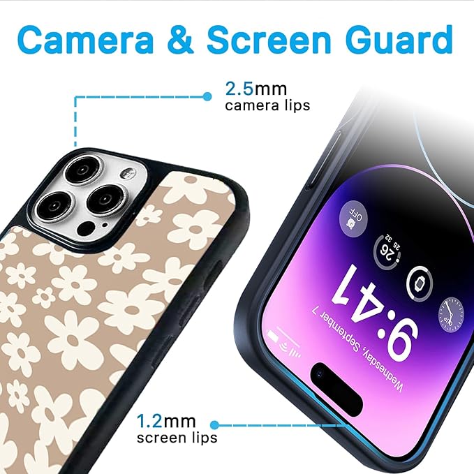 for Phone Case Floral - Phone case with Cute Designs Shell Pattern Soft Bumper Lightweight Slim Fit TPU Shockproof Non-Yellowing Phone Cover for Flower iPhone