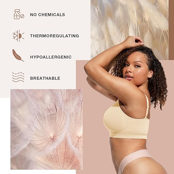 Lover-Beauty Women's Bra - Wireless Seamless Bra, Elastic Comfort, Wire-Free, Everyday Bra