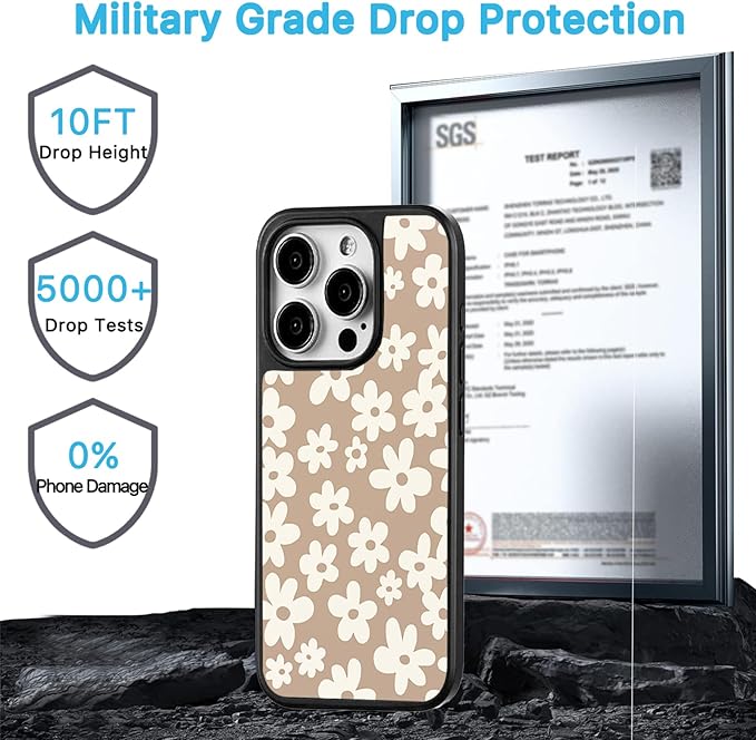 for Phone Case Floral - Phone case with Cute Designs Shell Pattern Soft Bumper Lightweight Slim Fit TPU Shockproof Non-Yellowing Phone Cover for Flower iPhone