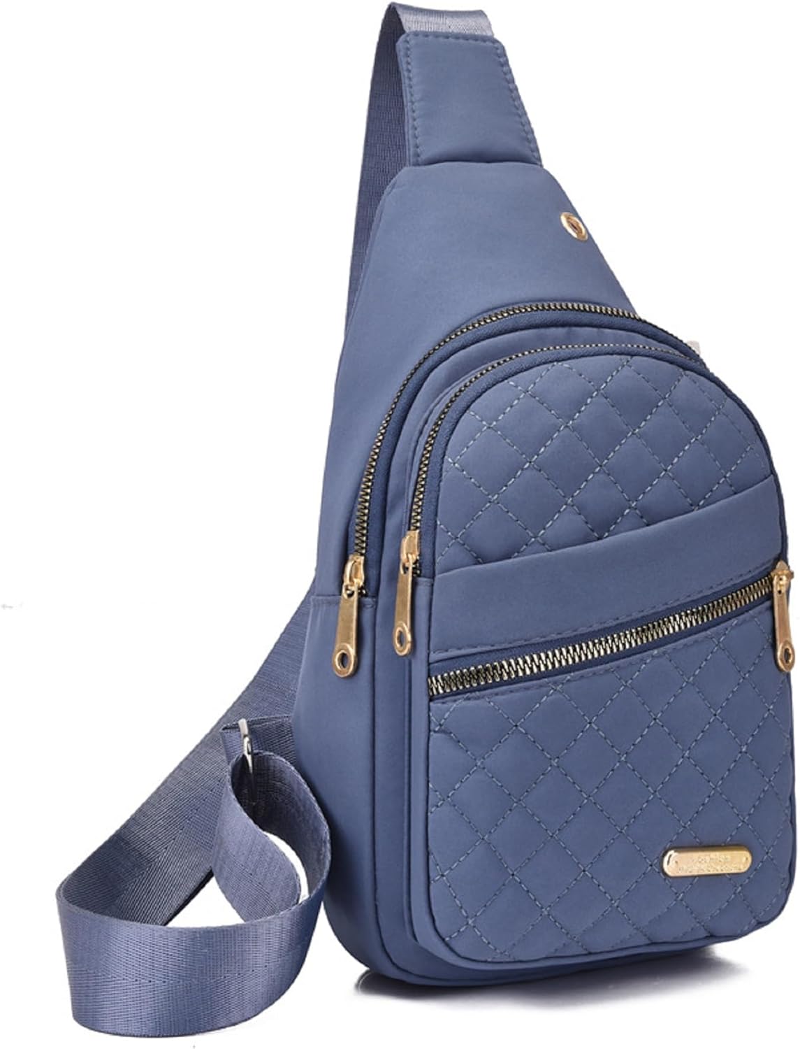Solid Color Quilted Fanny Pack, Casual Cross Body Bag for Women Men, Chest Bag Daypack