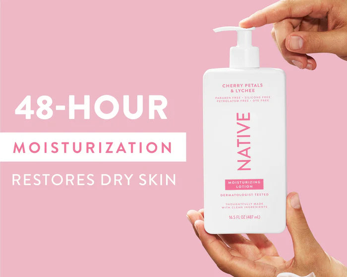 Native Cherry Petals & Lychee /Cucumber & MintMoisturizing/Eucalyptus &MintMoisturizing Scent Hand and Body Lotion 16.5 oz