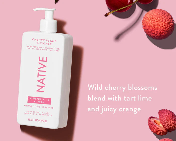 Native Cherry Petals & Lychee /Cucumber & MintMoisturizing/Eucalyptus &MintMoisturizing Scent Hand and Body Lotion 16.5 oz