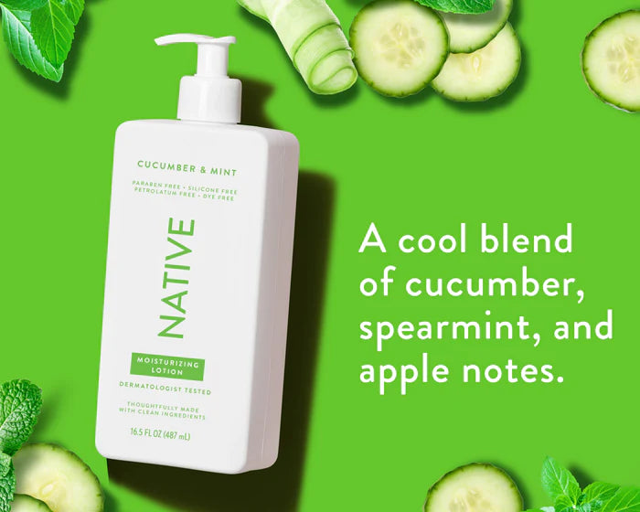 Native Cherry Petals & Lychee /Cucumber & MintMoisturizing/Eucalyptus &MintMoisturizing Scent Hand and Body Lotion 16.5 oz