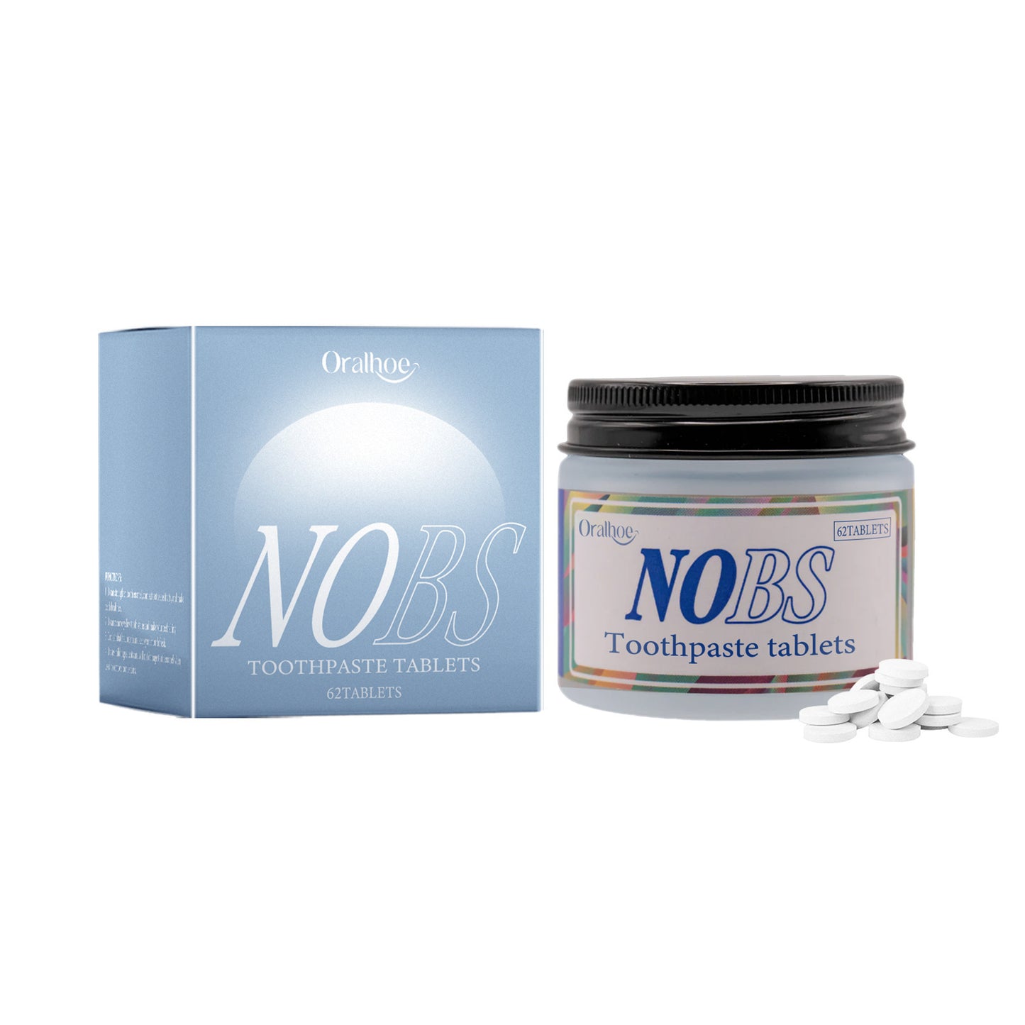 Toothpaste Tablets - Nano Hydroxyapatite, Fluoride & Plastic Free, Eco & Travel Friendly - Remineralize with NHA (1 Month)