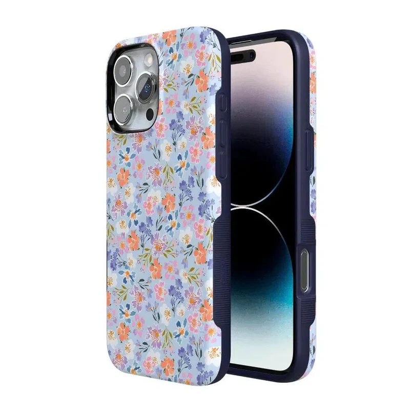 Supra-Calm iPhone Case | Poppy Meadows | Pastel Floral | Bold Protective Design | Compatible with MagSafe