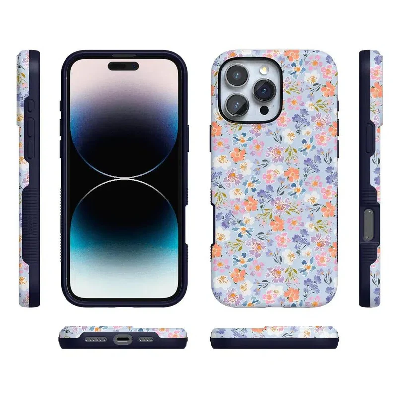 Supra-Calm iPhone Case | Poppy Meadows | Pastel Floral | Bold Protective Design | Compatible with MagSafe