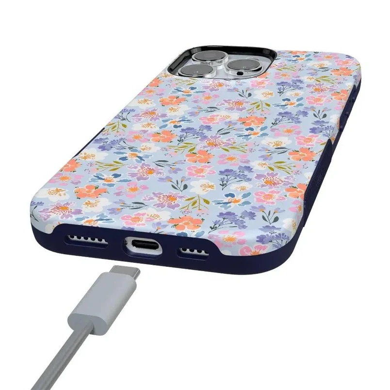 Supra-Calm iPhone Case | Poppy Meadows | Pastel Floral | Bold Protective Design | Compatible with MagSafe