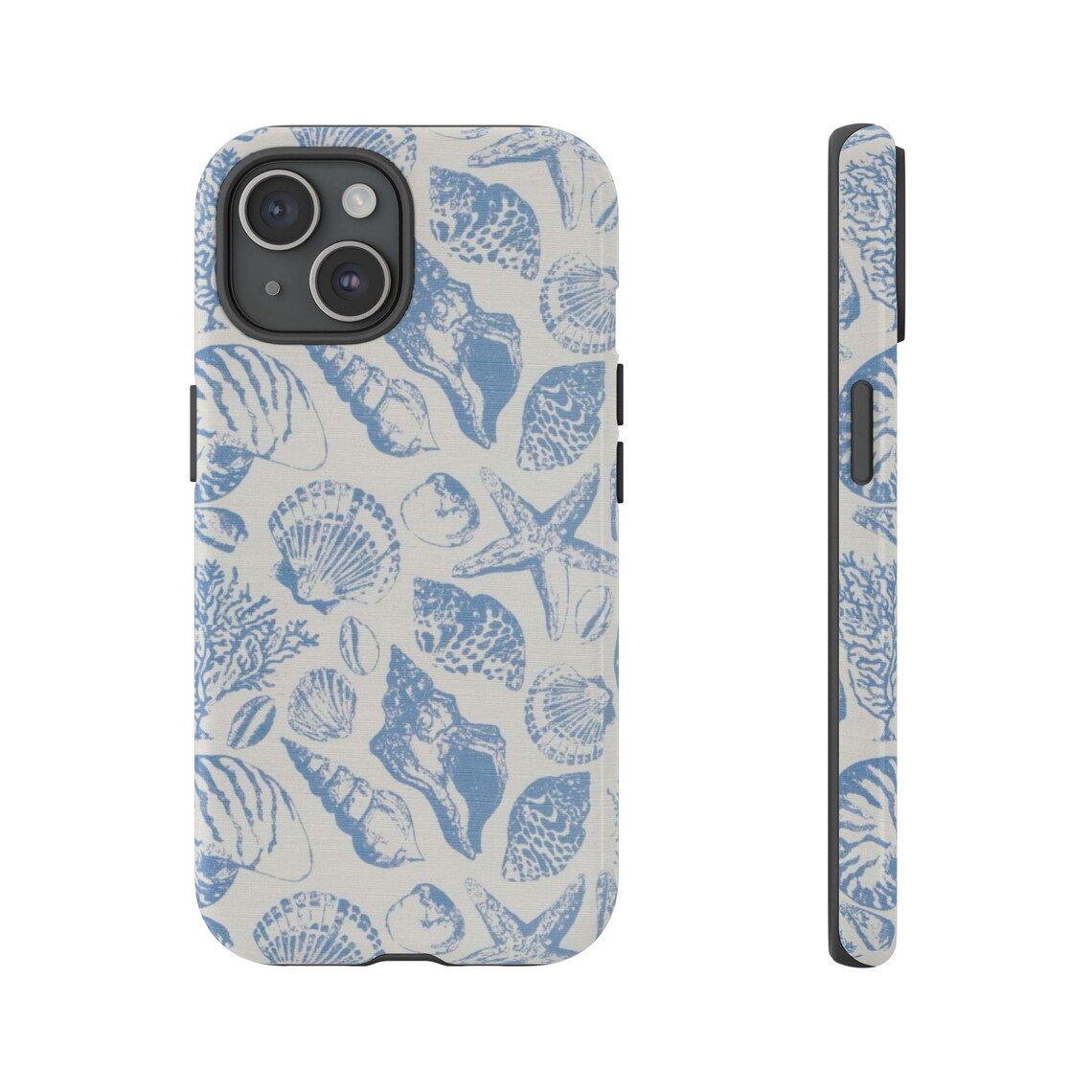 Summer Coastal Seashell Phone Case, Cute Ocean Inspired Aesthetic iPhone 15 14 13 12 11 Pro Max 8 Plus X, Samsung Galaxy S23 S22 S20 Ultra