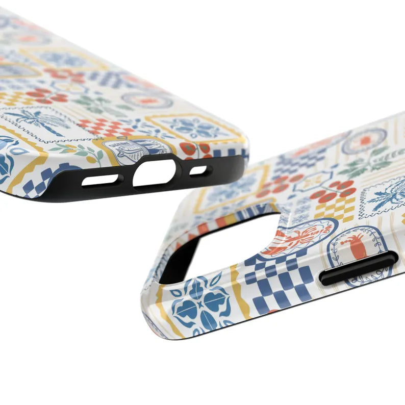 Sardine Phone Case Fisherman Aesthetic Italian Summer Protective Mediterranean Phone Cases Coastal Preppy La Dolce Vita