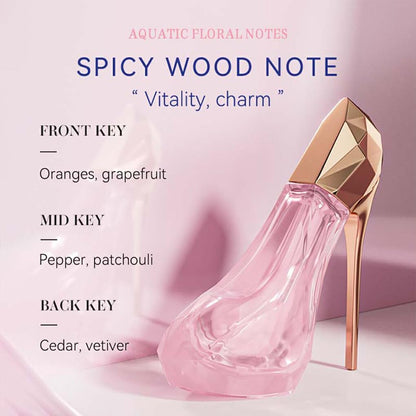High-heeled shoe-shaped perfume spray, natural scent, long-lasting and captivating, a women's exclusive fragrance, 30ml