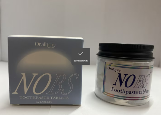 Toothpaste Tablets - Nano Hydroxyapatite, Fluoride & Plastic Free, Eco & Travel Friendly - Remineralize with NHA (1 Month)
