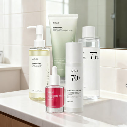 5-Step Korean Skincare Bundle for Radiant Glass Skin & Daily Hydration