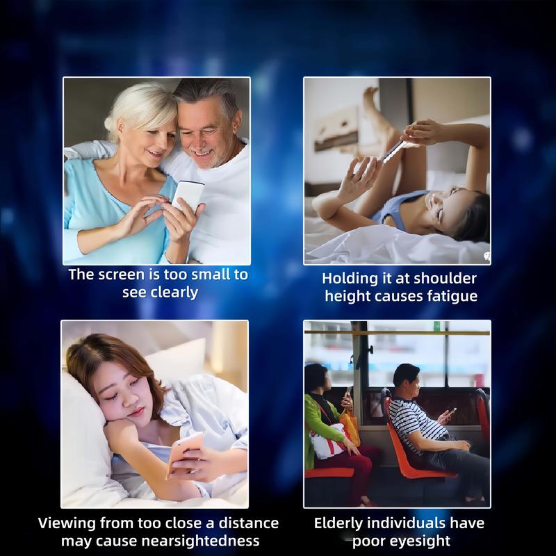 12"Mobile Phone Magnifier - Ultra-HD Screen Magnifier for Easy TV Viewing Orientation for Landscapes Use Eye Protection Full-Screen Mobile Phone Magnification