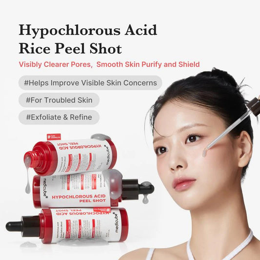 Hypochlorous Acid Rice Peel Shot Duo For Face & Body