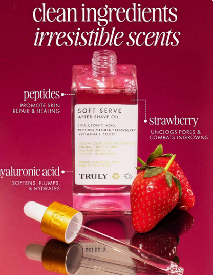 Soft Serve After Shave Oil - Strawberry & Vanilla Scent
