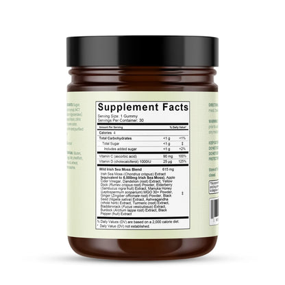 Sea Moss 16-in-1 Gummies | Immunity, Energy & Gut Health Support | Superfood Multivitamin Gummies