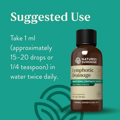 Nature's Sunshine Lymphatic Drainage, 2 Fl. Oz | Lymphatic Drainage Supplement Promotes The Efficient Drainage of The Lymphatic System to Promote Overall Health