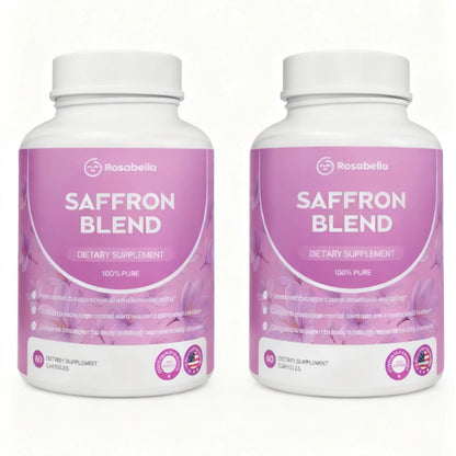 Rosabella Saffron Blend – Mood & Focus Support – Saffron, B6, Magnesium – 60 Capsules