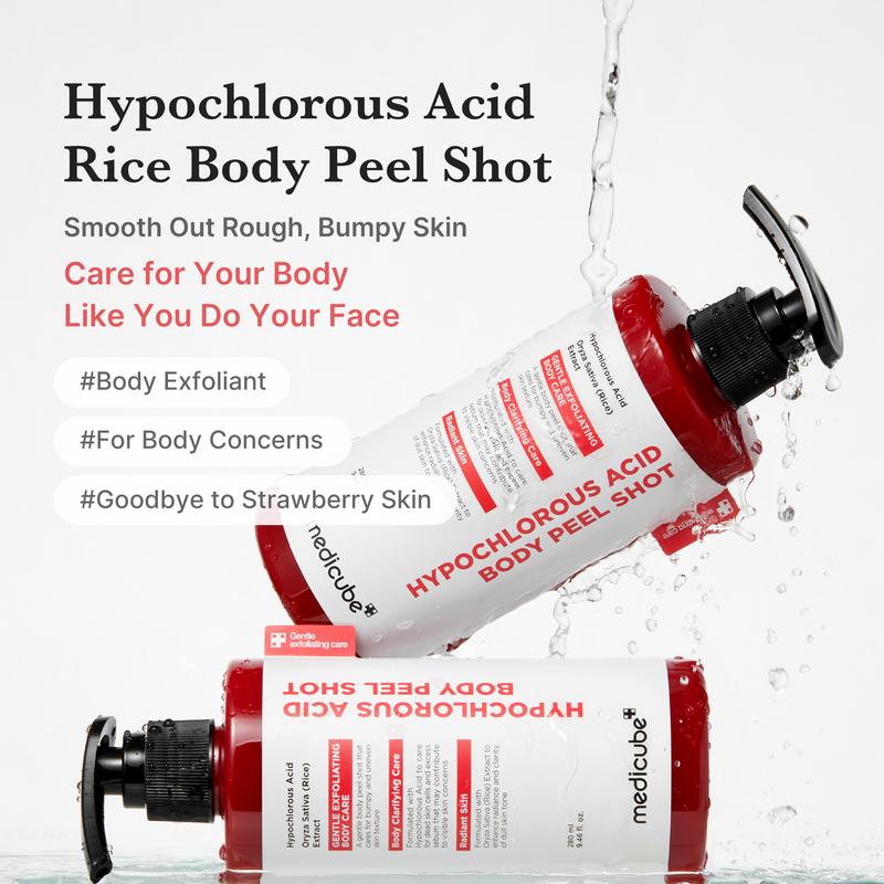 Hypochlorous Acid Rice Peel Shot Duo For Face & Body