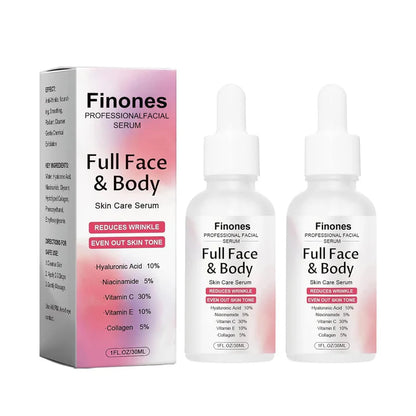 Finones 5-in-1 Anti-Aging Serum: Vitamin C Face & Body Serum to Hydrate, Firm & Reduce Wrinkles