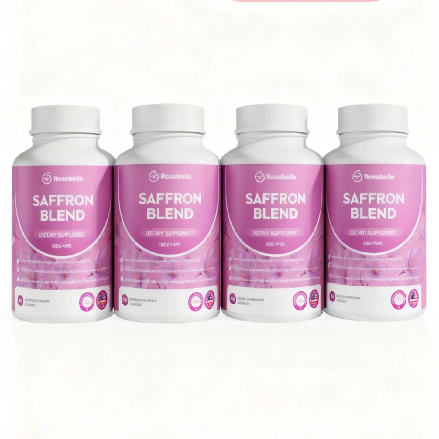 Rosabella Saffron Blend – Mood & Focus Support – Saffron, B6, Magnesium – 60 Capsules