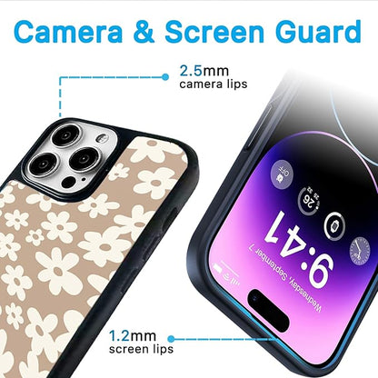 for Phone Case Floral - Phone case with Cute Designs Shell Pattern Soft Bumper Lightweight Slim Fit TPU Shockproof Non-Yellowing Phone Cover for Flower iPhone