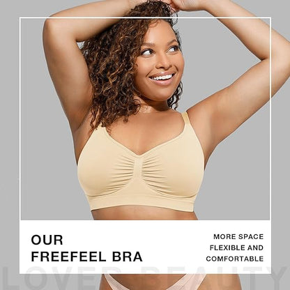 Lover-Beauty Women's Bra - Wireless Seamless Bra, Elastic Comfort, Wire-Free, Everyday Bra