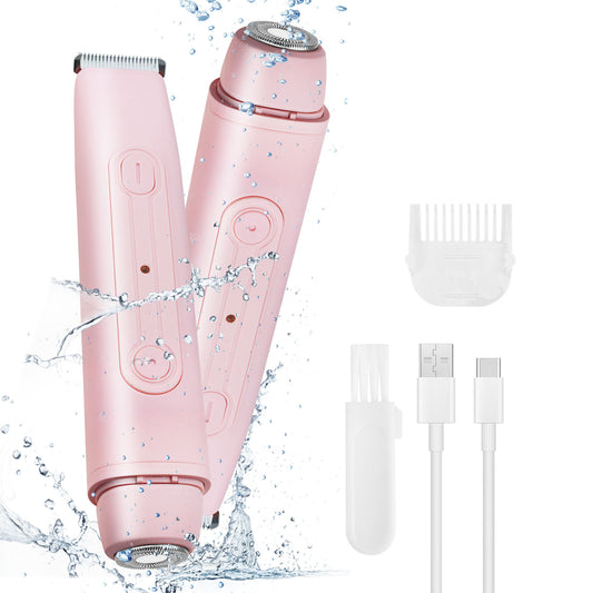 Electric Shaver for Women 2 in 1 Bikini Trimmer, USB Rechargeable Electric Razors Body Hair Trimmer for Face Leg Bikini Underarm