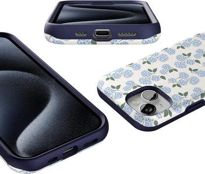 Nantucket Cottage | Blue Hydrangea | Compatible with MagSafe | Bold Protective Design