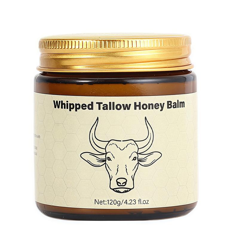 Lopeie Whipped Tallow Honey Balm | 4 oz Grass-Fed Moisturizer for Face & Body | Lavender Scented Hydrating Cream for Dry Skin