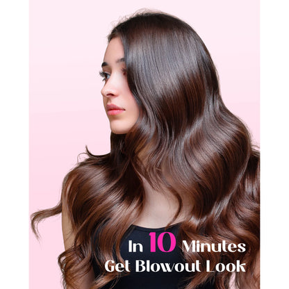 Thermal Brush for Blowout Look, 1 1/2 inch Ionic Heated Nylon Brush Get Natural Curls, Rose Gold