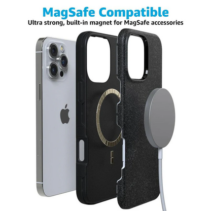Supra-Calm iPhone Case | Midnight Onyx | Black Shimmer | Compatible with MagSafe | Bold Protective Case Design