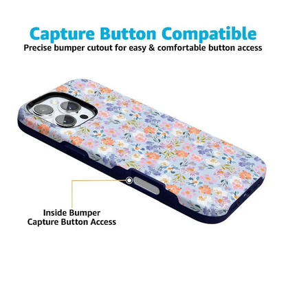 Supra-Calm iPhone Case | Poppy Meadows | Pastel Floral | Bold Protective Design | Compatible with MagSafe