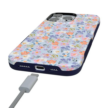 Supra-Calm iPhone Case | Poppy Meadows | Pastel Floral | Bold Protective Design | Compatible with MagSafe