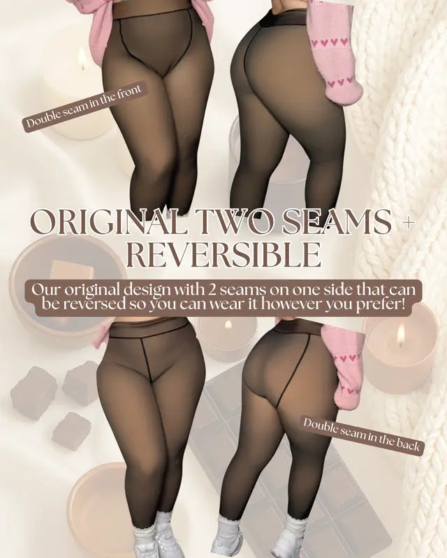 UPGRADED: Magic Fleece-Lined Leggings with Compression Waist & One-Seam Design | XXS-3XL in 4 Shades