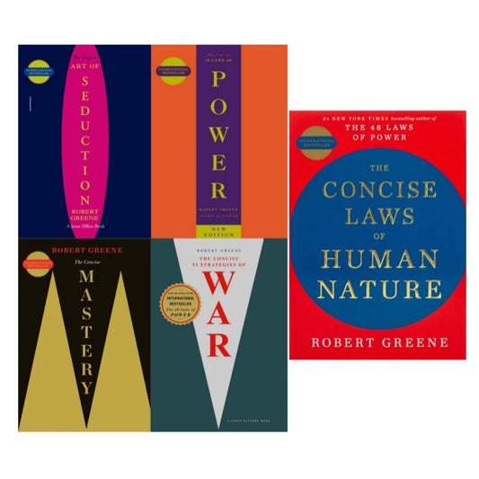 Robert Greene 5 Books Collection Set:The Concise 48 Laws Of Power,The Concise Laws of Human Nature,The Concise Mastery,The Concise Art of Seduction & The Concise 33 Strategies Of War