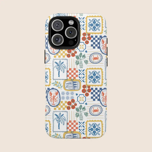Sardine Phone Case Fisherman Aesthetic Italian Summer Protective Mediterranean Phone Cases Coastal Preppy La Dolce Vita